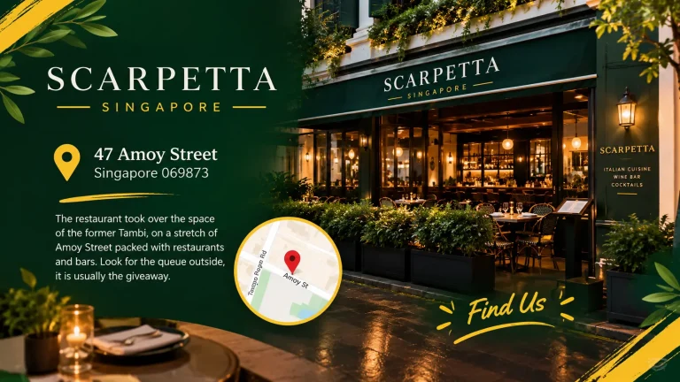 Scarpetta Location Singapore: Address and Opening Hours 2 Scarpetta Address