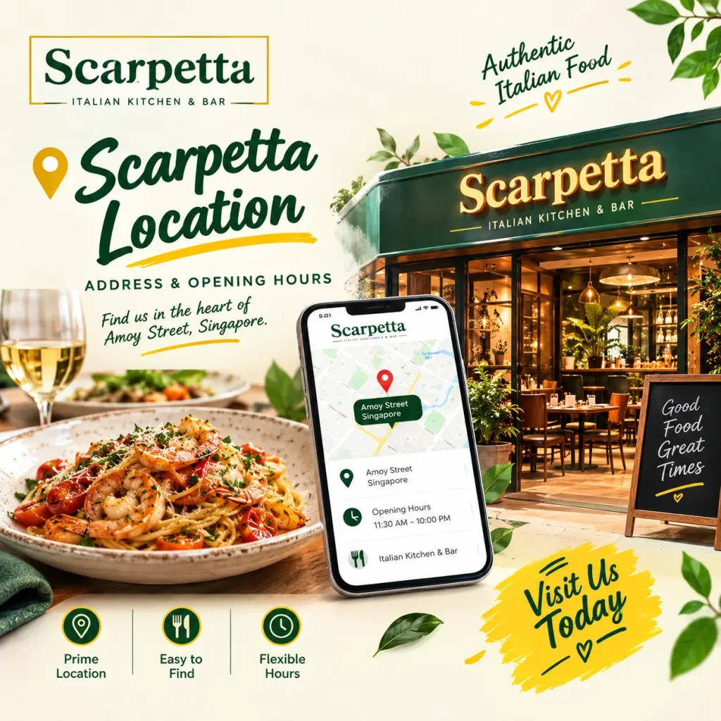 Scarpetta Location Singapore: Address and Opening Hours 1 Scarpetta Location